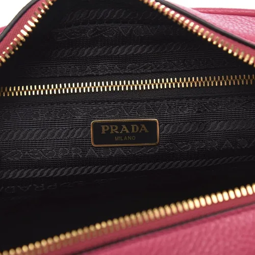 Vista 7 de Prada Vitello Phenix cuero Peonia rosa hombro cámara bolsa 1BH103