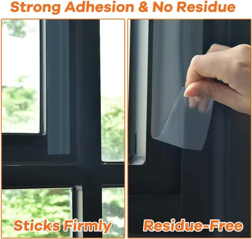 Vista 3 de YoleShy Cinta de sellado transparente para ventanas, 2 pulgadas x 30 yardas, sin residuos, cinta aislante de ventana resistente para puertas