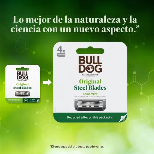Vista 2 de Bulldog, cuchillas de afeitar de acero original, 4