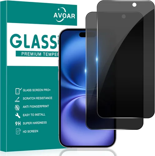 Vista 52 de Paquete de 2 protectores de pantalla de privacidad para iPhone 11/iPhone XR, pantalla de privacidad iPhone 11 de 6.1 pulgadas, película de vidrio