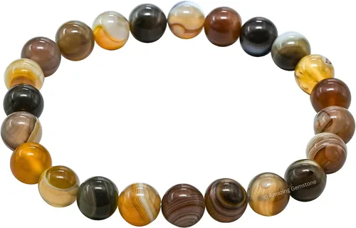 Vista 858 de Amazing Gemstone Crystal Bracelet for Women Men's Gifts - Protection Healing Crystal Bracelet - 8mm Gemstone Beaded Stretchable Bracelet Pulseras