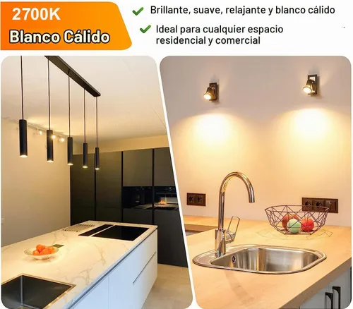 Vista 3 de Vinaco Bombilla LED MR16 38° GU5.3 2700K 7W 12V paquete de 12 no regulables