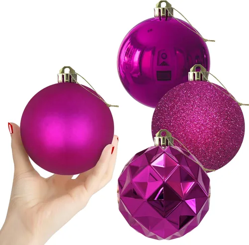 Vista 219 de Esferas pequeñas de Navidad de bronce y dorado de 1.6 pulgadas, adornos para decoración de árbol de Navidad, bolas colgantes inastillables
