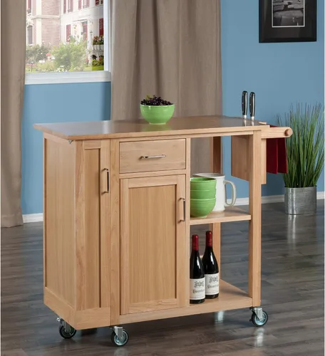 Vista 9 de Winsome 89443 Douglas Cart Kitchen, Natural 42.52x18.98x35.35