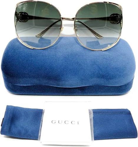 Vista 6 de Gucci GG0225S 003 doradoverde GG0225S - Lentes de sol redondos, categoría 2, talla 63