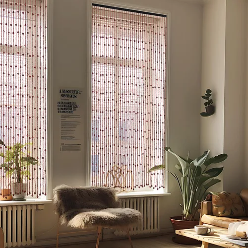 Vista 7 de Cortinas de cuentas Foreate para puertas hechas a mano con cuentas de madera y bambú estilo bohemio y hippie para colgar en pasillos y ventanas, 38