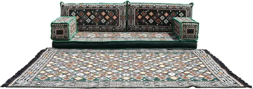 Vista 11 de arabicsofa Asiento de sofá tradicional de Oriente Medio, cojín modular hecho a mano con almohadas de respaldo