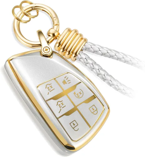 Vista 56 de Funda para Llavero Mercedes con Llavero de Cuerda Trenzada de Metal, Funda de Llave Suave Mejorada para Carcasa de Llavero Remoto Inteligente Sin