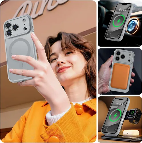Vista 226 de MOCCA - Funda magnética resistente para iPhone XR de 6.1 pulgadas, compatible con MagSafe, funda con protección contra caídas de grado militar