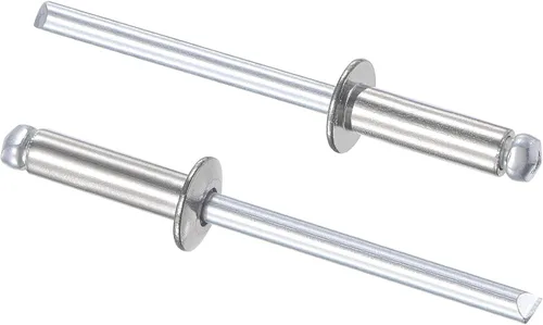 Vista 14 de uxcell Remaches ciegos 304 Acero Inoxidable 0.126 in Diámetro 0.197 in Longitud de Agarre Plata 100pcs