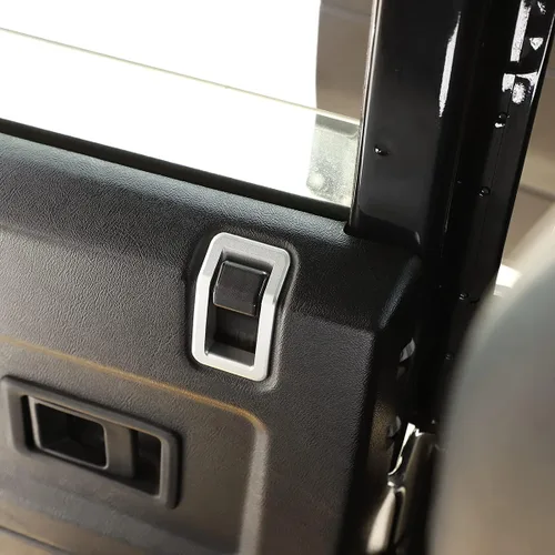 Vista 5 de Cubierta de bloqueo de puerta de automóvil de aleación de aluminio para Land Rover Defender 90 110 130 2004-2019 Accesorios de repuesto