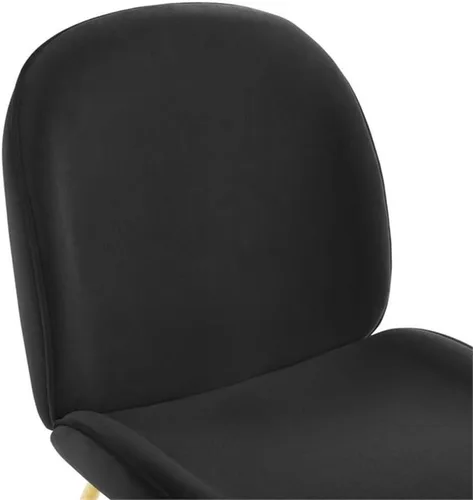 Vista 7 de Modway EEI-3548-BLK - Silla de comedor de terciopelo de alto rendimiento, patas de acero inoxidable, color negro
