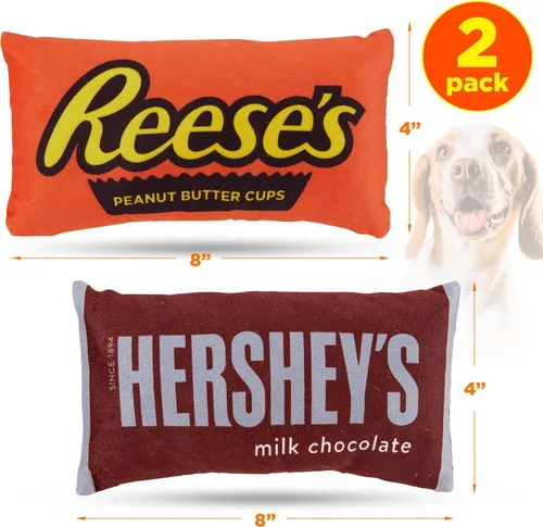Vista 6 de HERSHEY'S Juguetes para perros - Lindos juguetes para cachorros