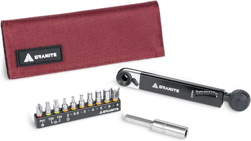 Vista 8 de Granite Rocknroll TQ - Kit de herramientas para bicicleta de trinquete de torque, kit multiherramienta para bicicleta con 10 brocas de herramienta