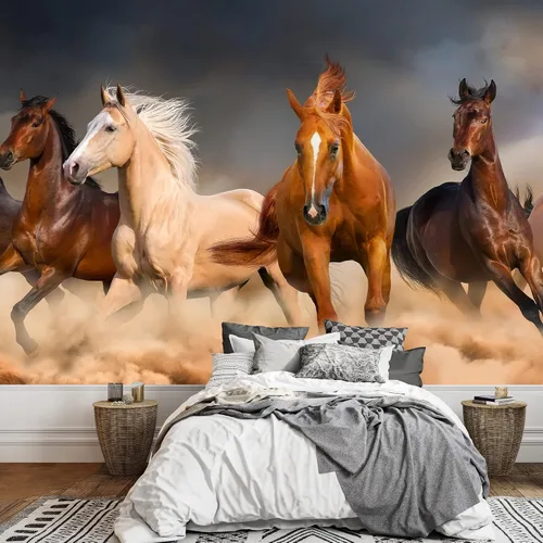 Vista 14 de wall26 - Caballos en el campo - Mural de pared extraíble Papel pintado autoadhesivo grande - 66x96 pulgadas