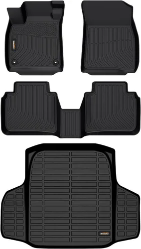 Vista 23 de Alfombrillas para todo tipo de clima y forro de carga para Volkswagen Atlas 2018-2026 (asientos de 6 pasajeros), juego completo de 3 filas