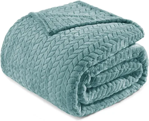 Vista 44 de Exclusivo Mezcla Manta de forro polar para sofá, 50 x 70 pulgadas, camello
