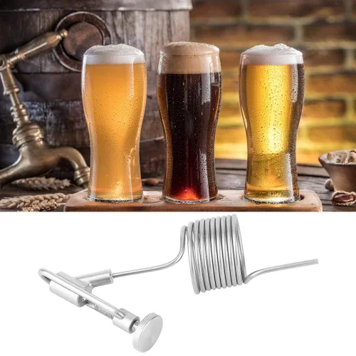 Vista 3 de Desespumante de bobina de muestreo de acero inoxidable 304,Válvula de muestreo de cerveza de plata Desempañador de bobina de fermentador Homebrew