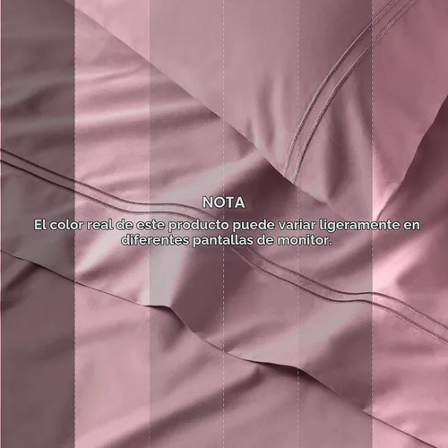Vista 7 de Twin Sheet Set, 500 TC Single-Ply Cotton Sateen, 3-Piece, Blush