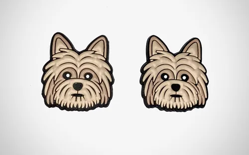 Vista 4 de Damorr Dog Croc Charms German Shepherd Yorkshire Yorkie Compatible with Croc Clogs (2 pack)