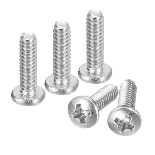 Vista 81 de uxcell Tornillos de máquina de cabeza redonda de 1/4-20x1, tornillo de acero inoxidable 304 18-8, accionamiento Phillips, totalmente roscado