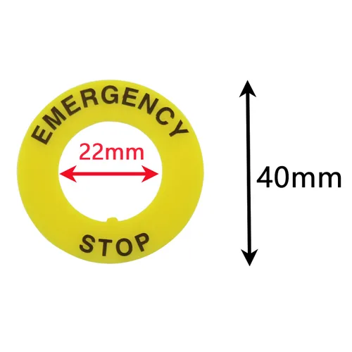 Vista 2 de E-outstanding 5 piezas de interruptor de botón de emergencia, señal de parada de emergencia, junta de anillo de parada de emergencia para reemplazo