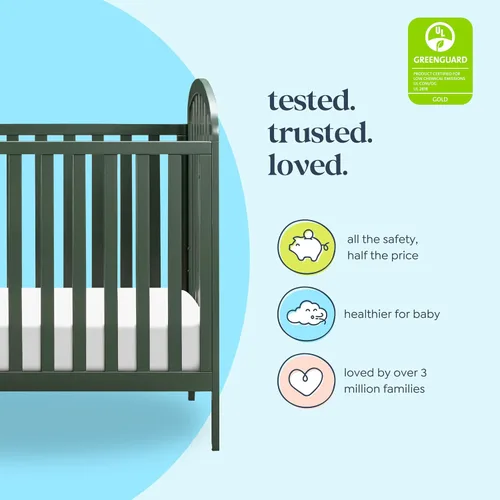 Vista 5 de daVinci Beau - Cuna convertible 3 en 1 para bebé que se convierte en cama para niños pequeños, cama de día - Duradera y fácil de ensamblar