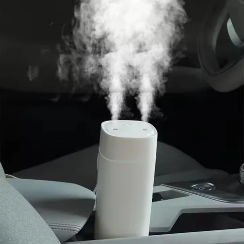 Vista 6 de Mini humidificadores portátiles JORMEY - Humidificador silencioso de niebla fría con anillo LED suave, humidificador de escritorio de 21.1 fl oz