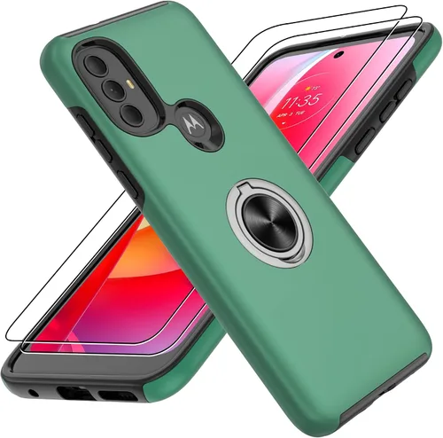 Vista 43 de Gritup - Funda para Galaxy A05S con protector de pantalla HD×2, funda protectora para teléfono a prueba de golpes con soporte magnético de anillo