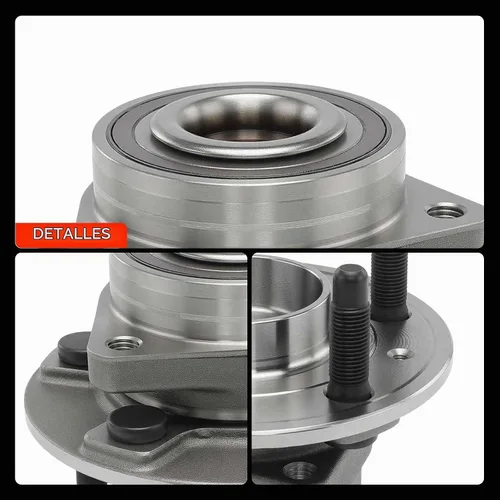 Vista 9 de A-Premium 2 cojinetes de rueda trasera delantera y conjunto de cubo con perno de 5 lengüetas compatibles con Chevrolet GMC Buick Cadillac Saab