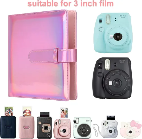 Vista 3 de Ruibytree Álbum de fotos de 360 bolsillos para cámara instantánea Fujifilm Instax Mini LiPlay 12 11 9 8 40 41 99 Evo 7S, cubierta de piel sintética