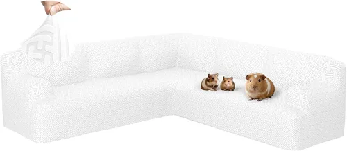 Vista 13 de Fundas para sofá seccional en forma de L de 1 pieza, fundas de esquina elásticas para sofá, funda de sofá antideslizante, lavable, fundas de sofá
