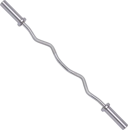 Vista 6 de Signature Fitness Standard Olympic Super Curl Barbell Barra de rizo roscada, 48 pulgadas