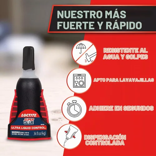 Vista 4 de Loctite Super Glue Ultra Liquid Control, 0.14 fl oz, 1, Botella