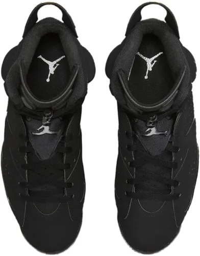 Vista 4 de Jordan 6 Retro Black Chrome BlackMetallic Silver-Black (DX2836 001) para hombre, Azul hielonegro-vela-blanco