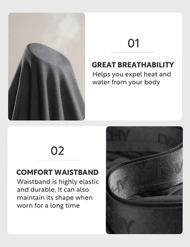 Vista 4 de DAVID ARCHY Calzoncillos para hombre, micro modal, sin bragueta, bolsa de apoyo, suave y cómoda, paquete de 4