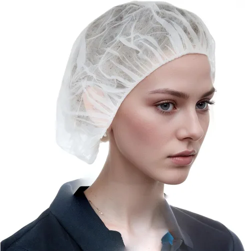 Vista 4 de Disposable Bouffant Caps 24 inches, Hair Nets, for Food Service