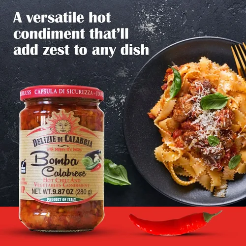 Vista 2 de Bomba Calabrese - Salsa picante italiana para untar, 9.87 onzas, paquete de 2