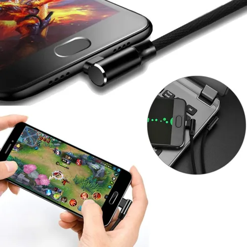 Vista 4 de Cable USB de ángulo de 6 pies compatible con Amazon Kindle Fire HDX 8.9 (versión 2013), 7 (versión 2013), HD 7 (versión 2013), HD 8.9 (versión 2012)