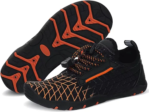 Vista 3 de Zapatos de agua para niños y niñas, de secado rápido, calcetines acuáticos descalzos, playa, piscina, natación, tenis deportivos ligeros para niños
