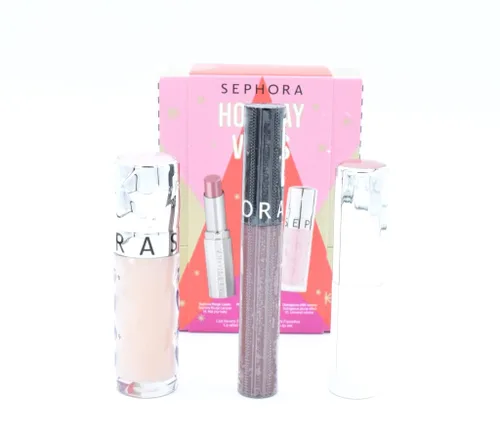 Vista 4 de Sephora Holiday Vibes - Juego de labios SEPHORA 23 Copper Blush, efecto de labios extravagante volumen universal, laca roja, no tu bebé