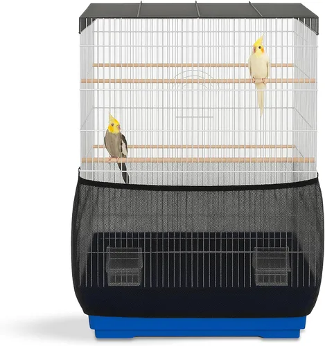 Vista 12 de Jaula universal para pájaros, atrapasador de semillas, cubierta universal de malla elástica para jaulas de animales pequeños, protector duradero