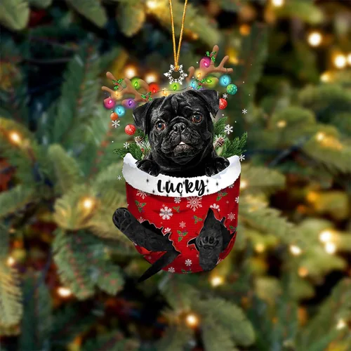 Vista 33 de Adorno de Navidad personalizado para perro Airedale Terrier en bolsillo de nieve, adorno para árbol de Navidad, idea de regalo para amantes