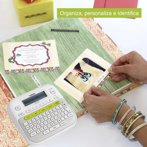 Vista 5 de Brother P-touch, PTD210, etiquetadora monocromática fácil de usar, teclas de un solo toque, múltiples estilos de fuente, 27 plantillas fáciles