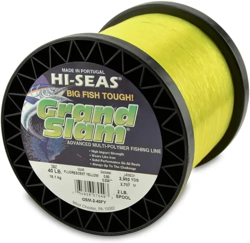 Vista 21 de HI-SEAS Grand Slam - Sedal de pesca de monofilamento, fuerte y resistente a la abrasión, en agua dulce y salada transparente, rosa, verde, azul