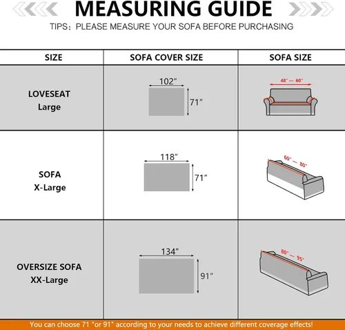Vista 2 de MYSKY HOME Funda para sofá de color blanco para sofás seccionales, fundas para sofás de 3 cojines, protector para sofá, fundas para sofá
