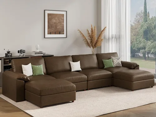 Vista 79 de EASE MOOSE Sofá modular seccional, sofá en forma de U para sala de estar Beige