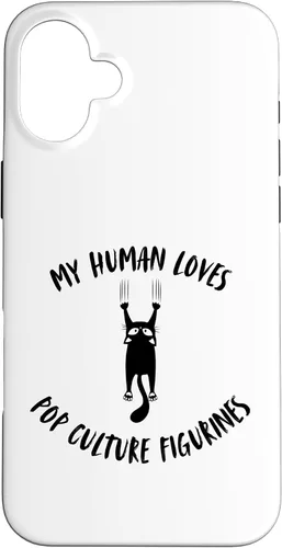 Vista 22 de iPhone XR My Human Loves Pop Culture Figurines - Cat Parent Hobby Case