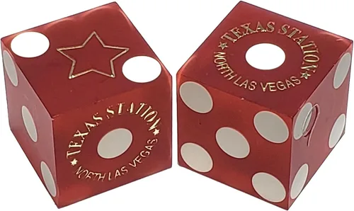Vista 14 de Par de dados de casino en serie a juego - Auténticos dados de dados de Las Vegas 0.748 in, juegos de mesa y coleccionables - Aliante rojo pulido