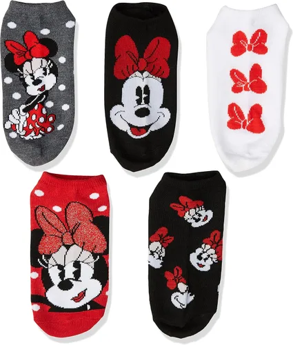 Vista 2 de Disney Minnie Mouse Womens 5 Pack No Show Socks